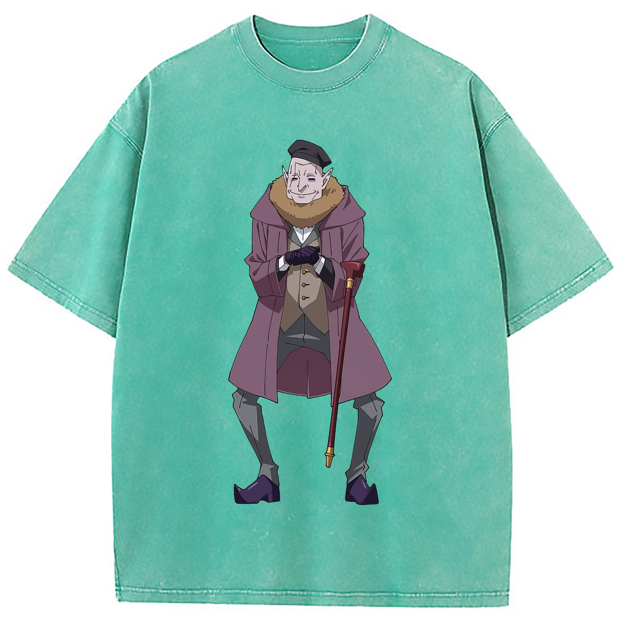（画像用） 転スラ Regarding Reincarnated to Slime 綿100% ヴィンテージ風 半袖Tシャツ（フロントプリント）